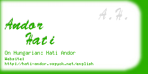 andor hati business card